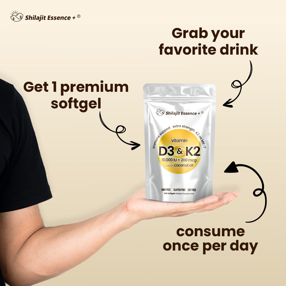 Vitamin D3 K2 Supplement Softgels