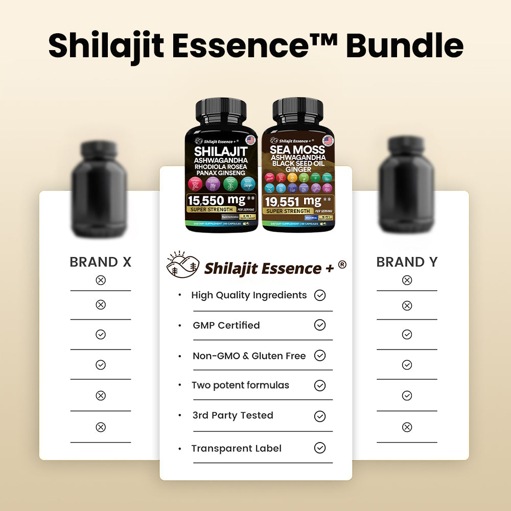 Shilajit Essence™ Bundle: Sea Moss 16-in-1 + Shilajit 8-in-1