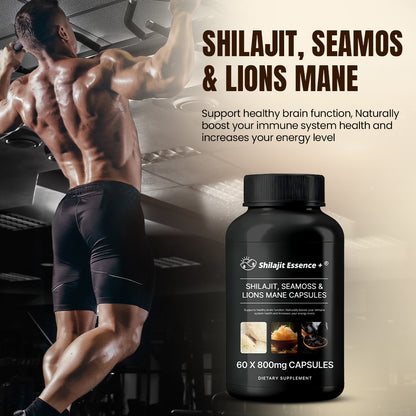 Shilajit, SeaMoss and Lions Mane Capsules