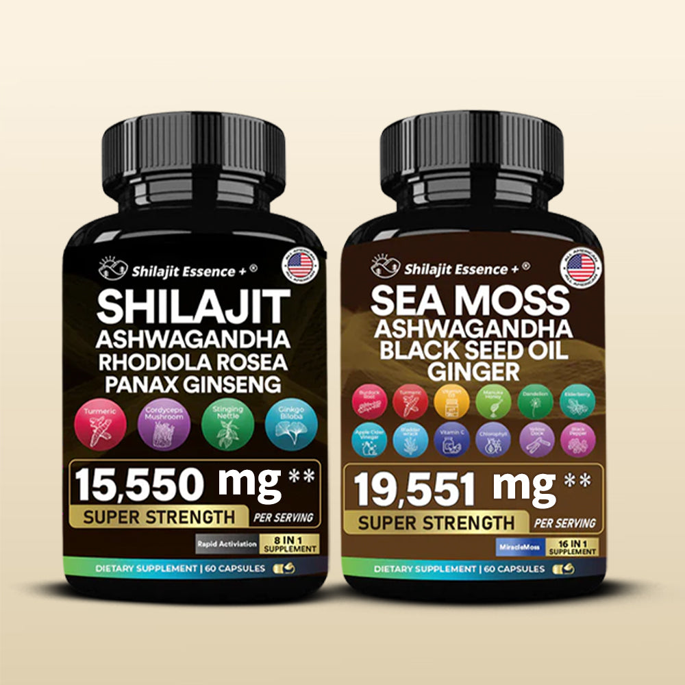 Shilajit Essence™ Bundle: Sea Moss 16-in-1 + Shilajit 8-in-1