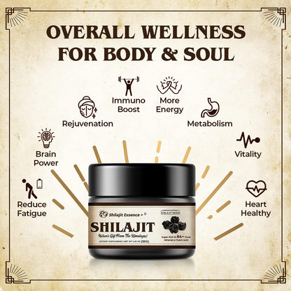 Grade A Himalayan Shilajit Resin | Natural Energy Supplement | 30g, 90 servings