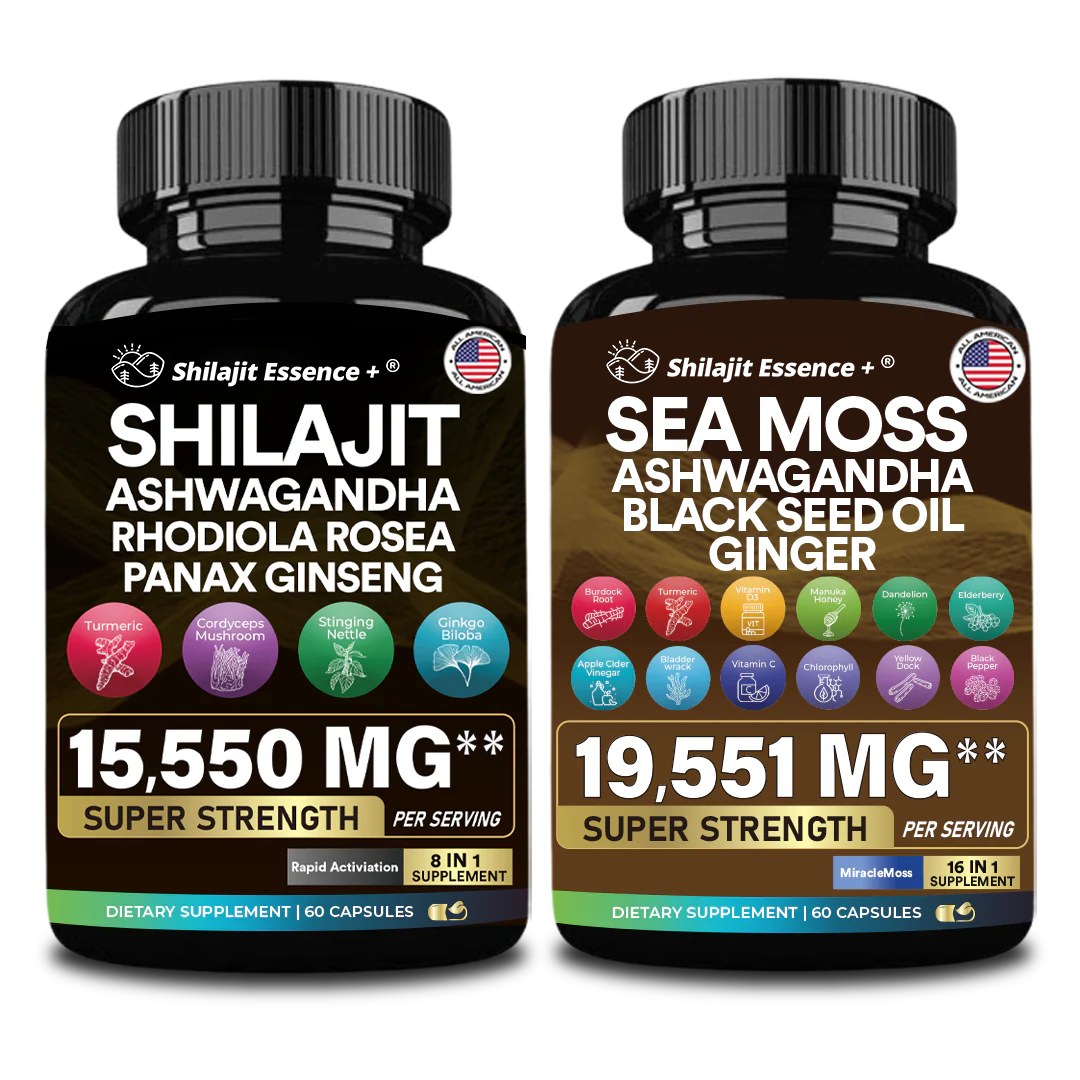 Shilajit Essence™ Bundle: Sea Moss 16-in-1 + Shilajit 8-in-1