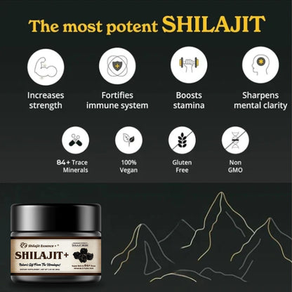 Grade A Himalayan Shilajit Resin | Natural Energy Supplement | 30g, 90 servings